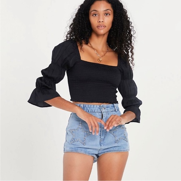 Free People Tops - Free People So Shirred Cami • Black | Size XS